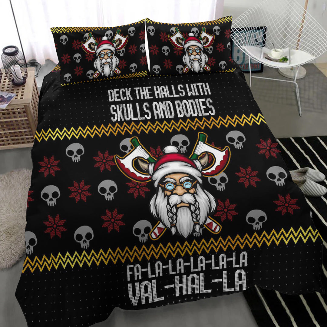 Viking Bedding Set Viking Santa In Valhalla Style Christmas