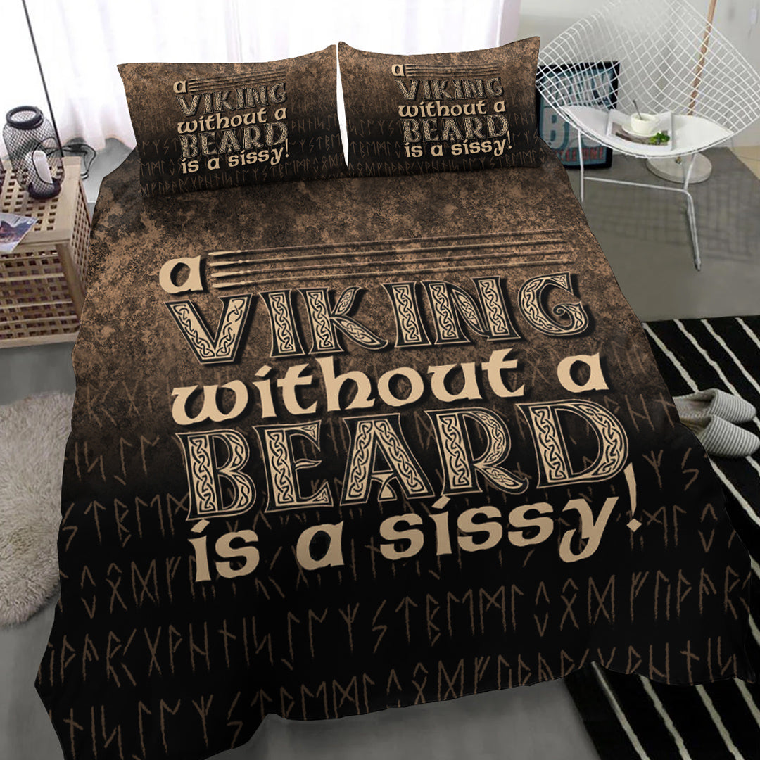 Viking Bedding Set A Viking Without a Beard Is A Sissy!