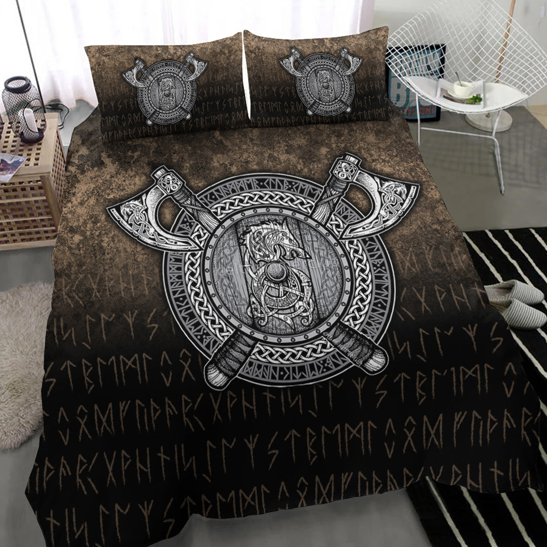 Viking Bedding Set Fenrir Viking Shield