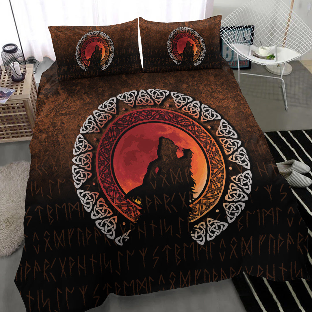 Viking Bedding Set Fenrir Norse Wolf Son of Loki