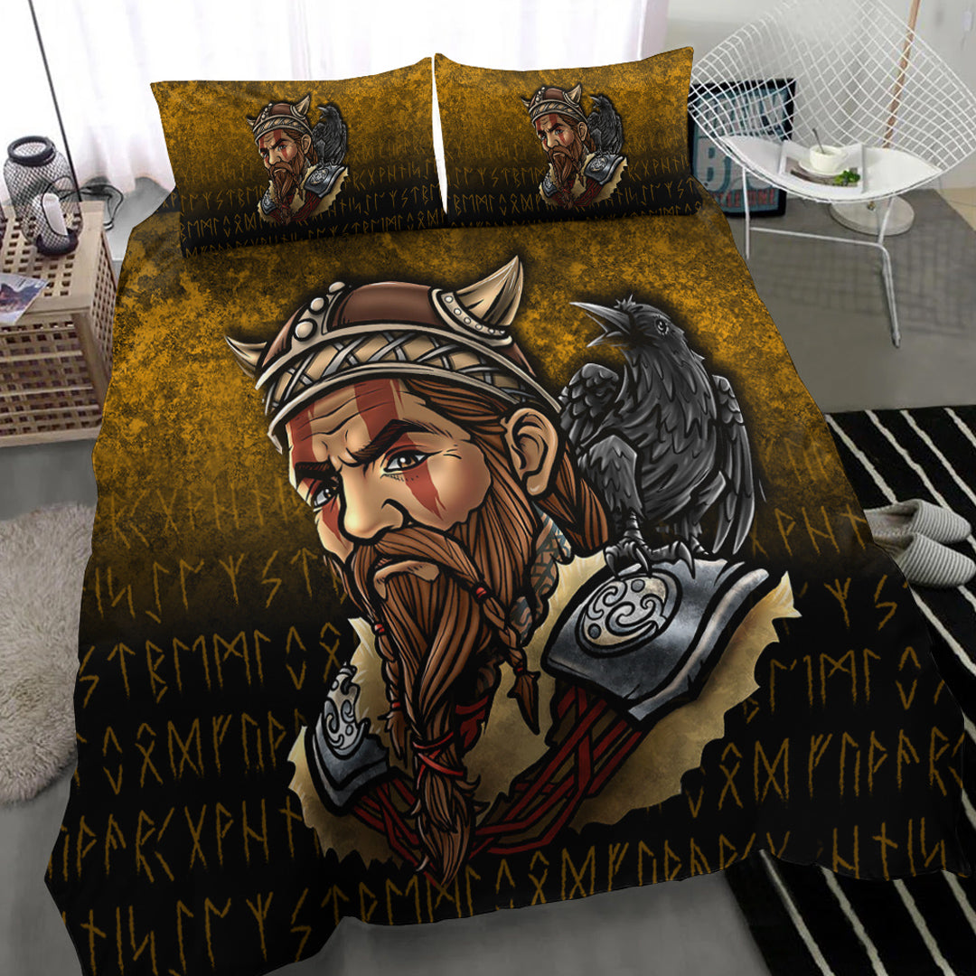 Viking Bedding Set Viking Warrior Odin Valhalla Raven