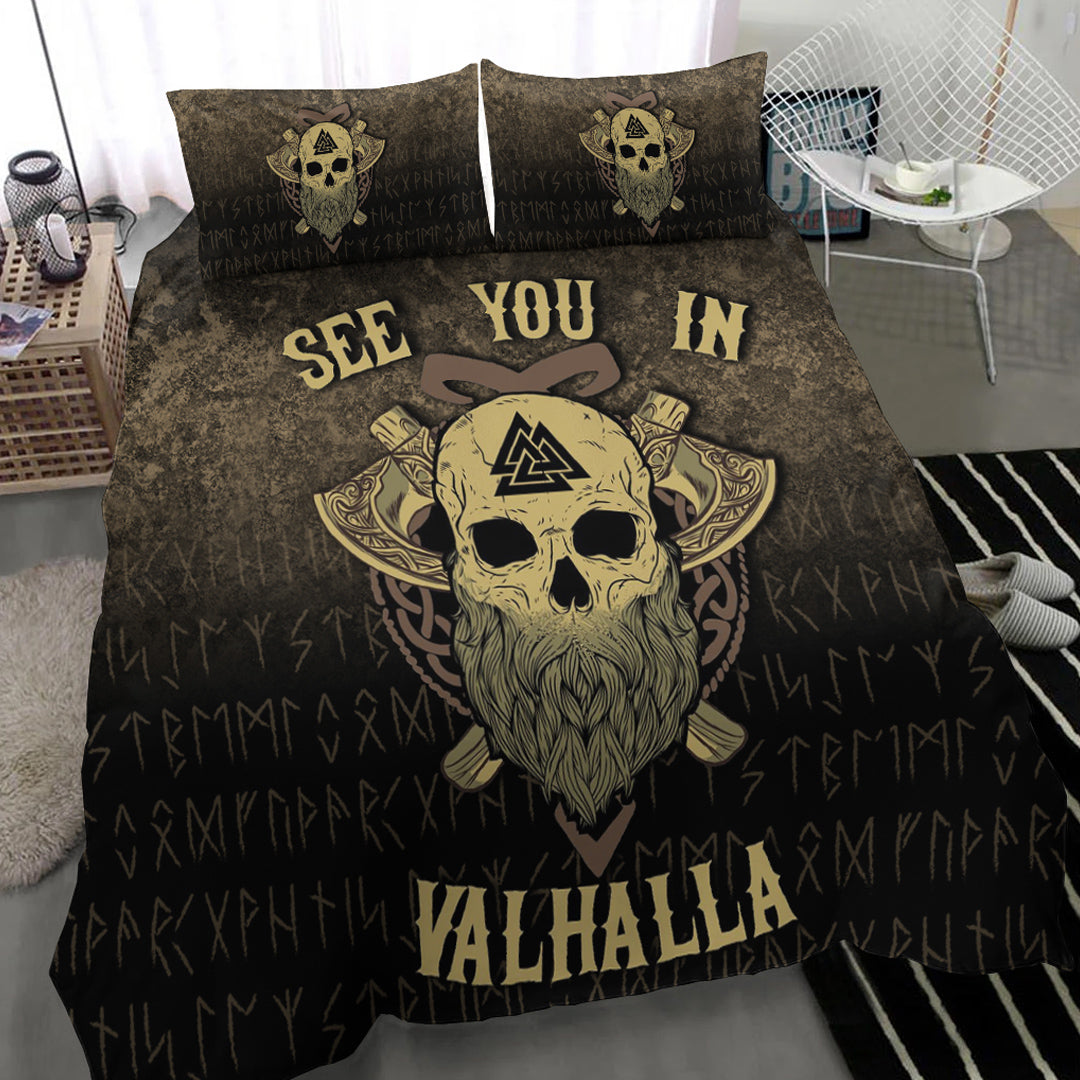 Viking Bedding Set See you in Valhalla