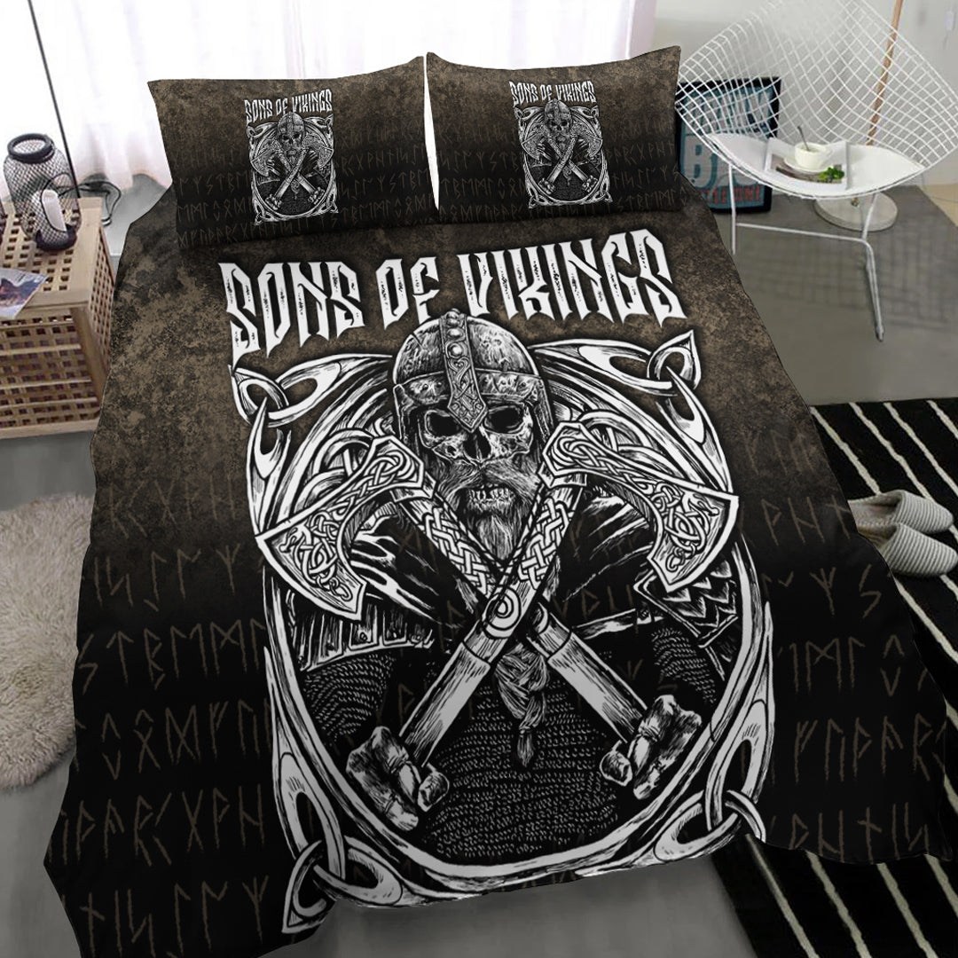 Viking Bedding Set Sons Of Odin Valhalla Style Ver04