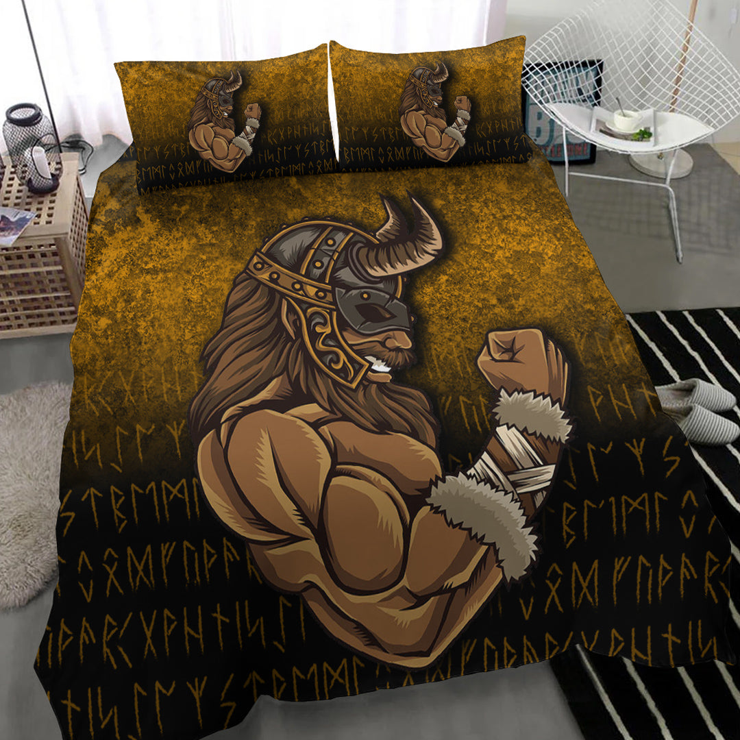 Viking Bedding Set Viking Warrior Muscles Power