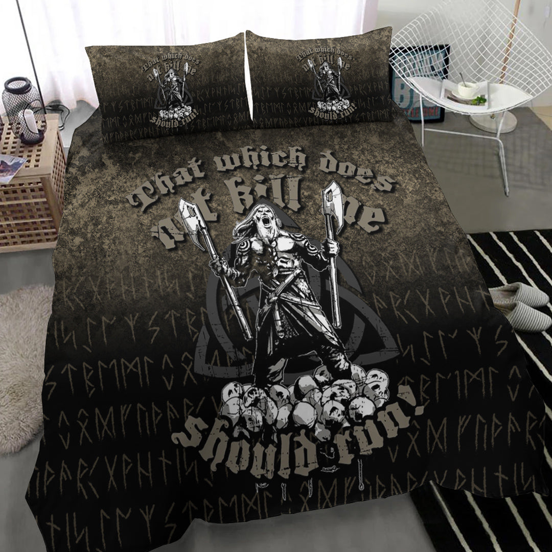 Viking Bedding Set That Which Does Not Kill Me Should Run Style Ver02