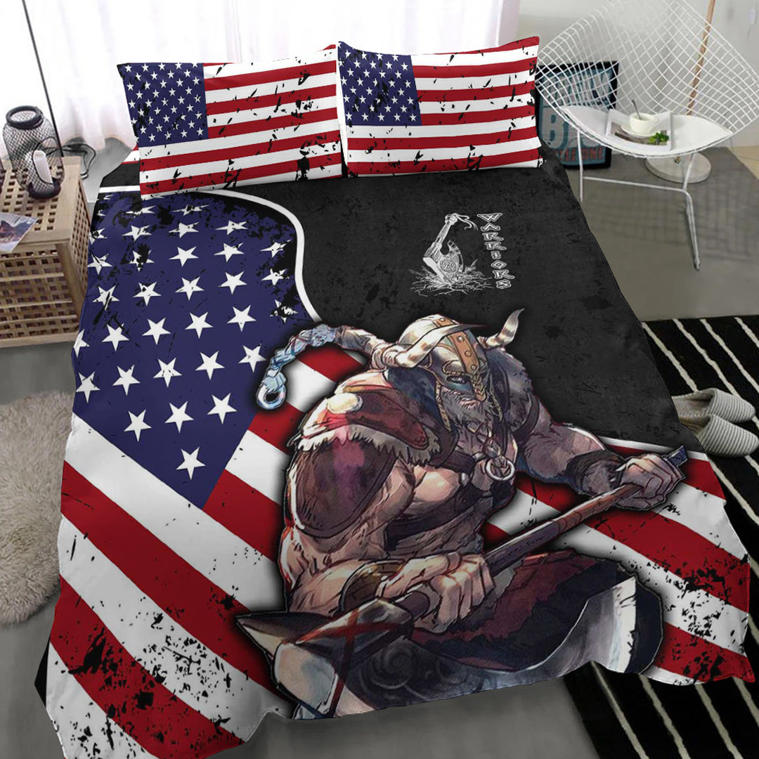 Viking Bedding Set USA Warrior Brush Style