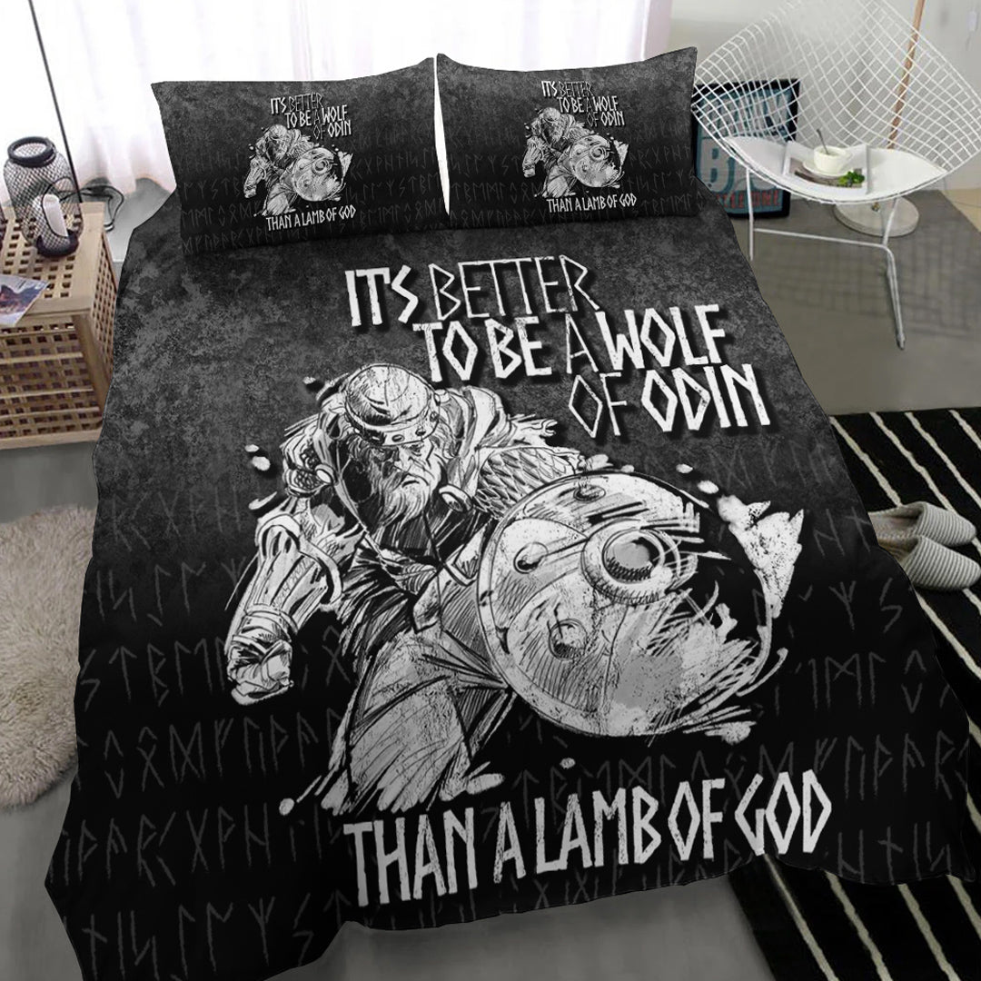 Viking Bedding Set Viking Valhalla Odin It'S Better To Be A Wolf