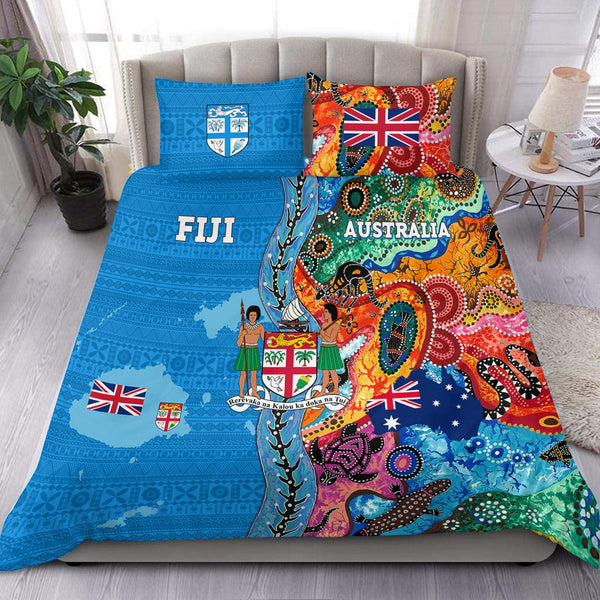 Fiji Tapa & Australia Aboriginal Bedding Set