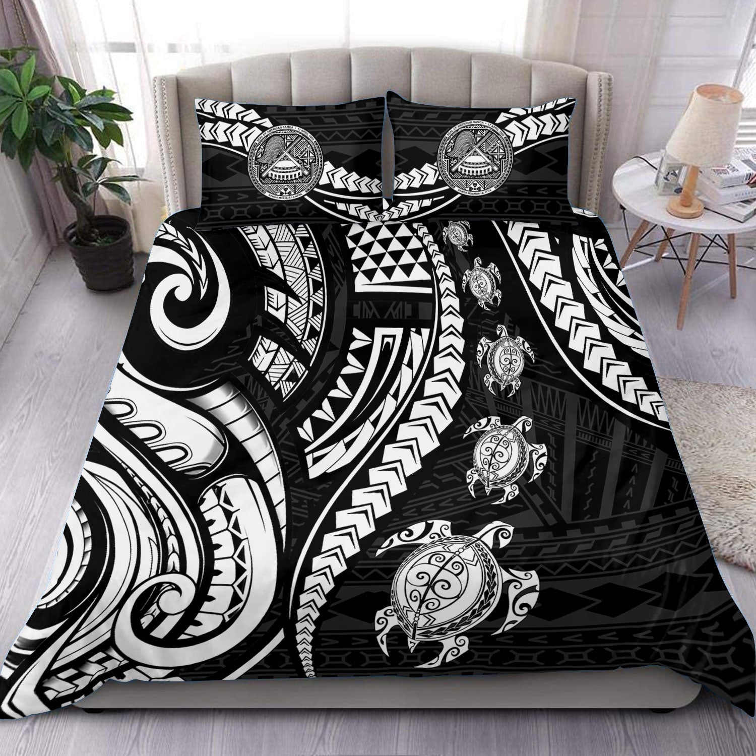 Seal Of American Samoa Bedding Set Turtle Style