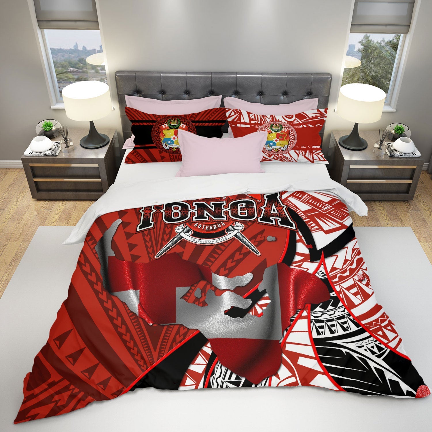 Tonga In My Heart Royal Coat Of Arms Bedding Set