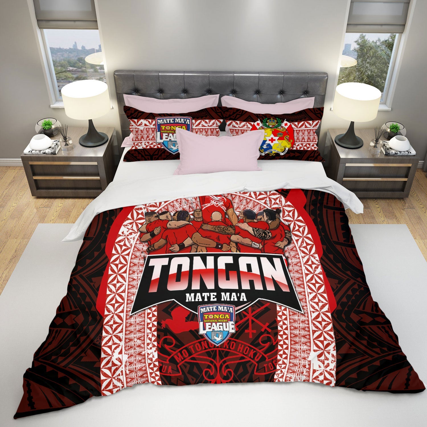 Tonga Mate Ma'a Rugby League Bedding Set