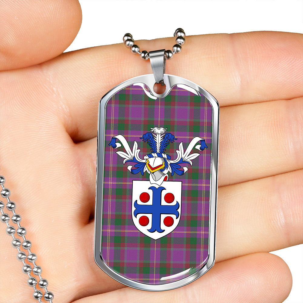 Belfrage (Belfarge) Ancient Clan Badge Classic Tartan Dog Tag Necklace