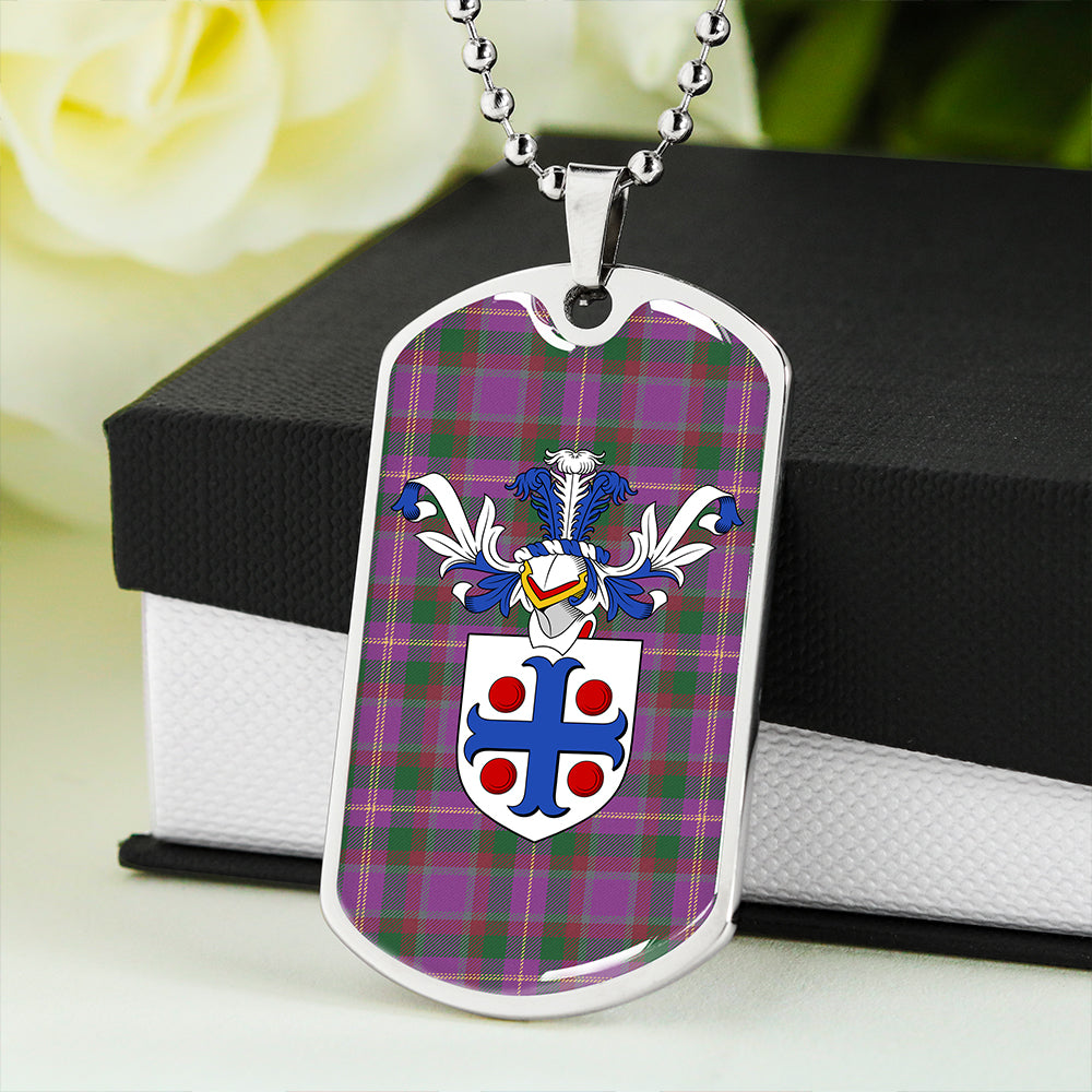 Belfrage (Belfarge) Ancient Clan Badge Classic Tartan Dog Tag Necklace