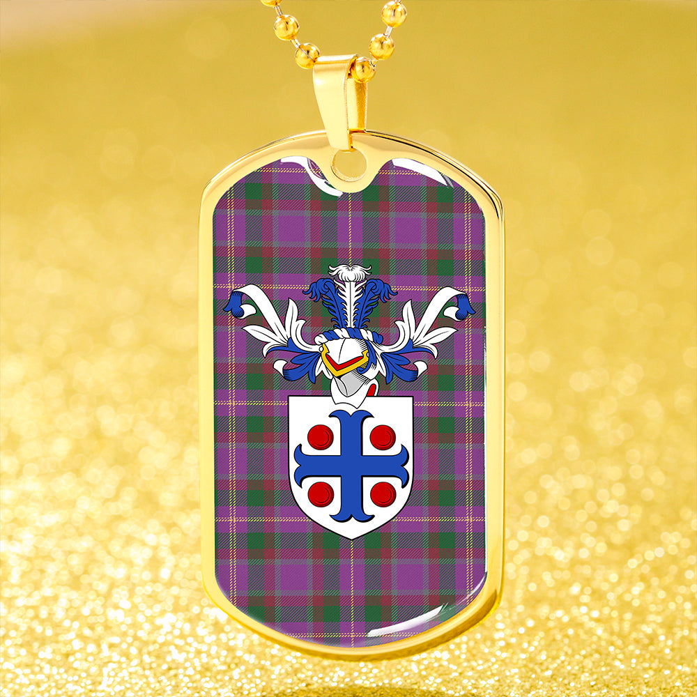 Belfrage (Belfarge) Ancient Clan Badge Classic Tartan Dog Tag Necklace