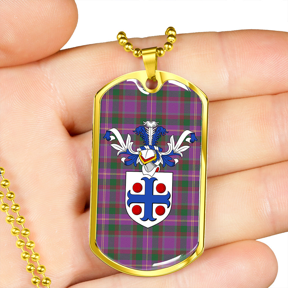 Belfrage (Belfarge) Ancient Clan Badge Classic Tartan Dog Tag Necklace