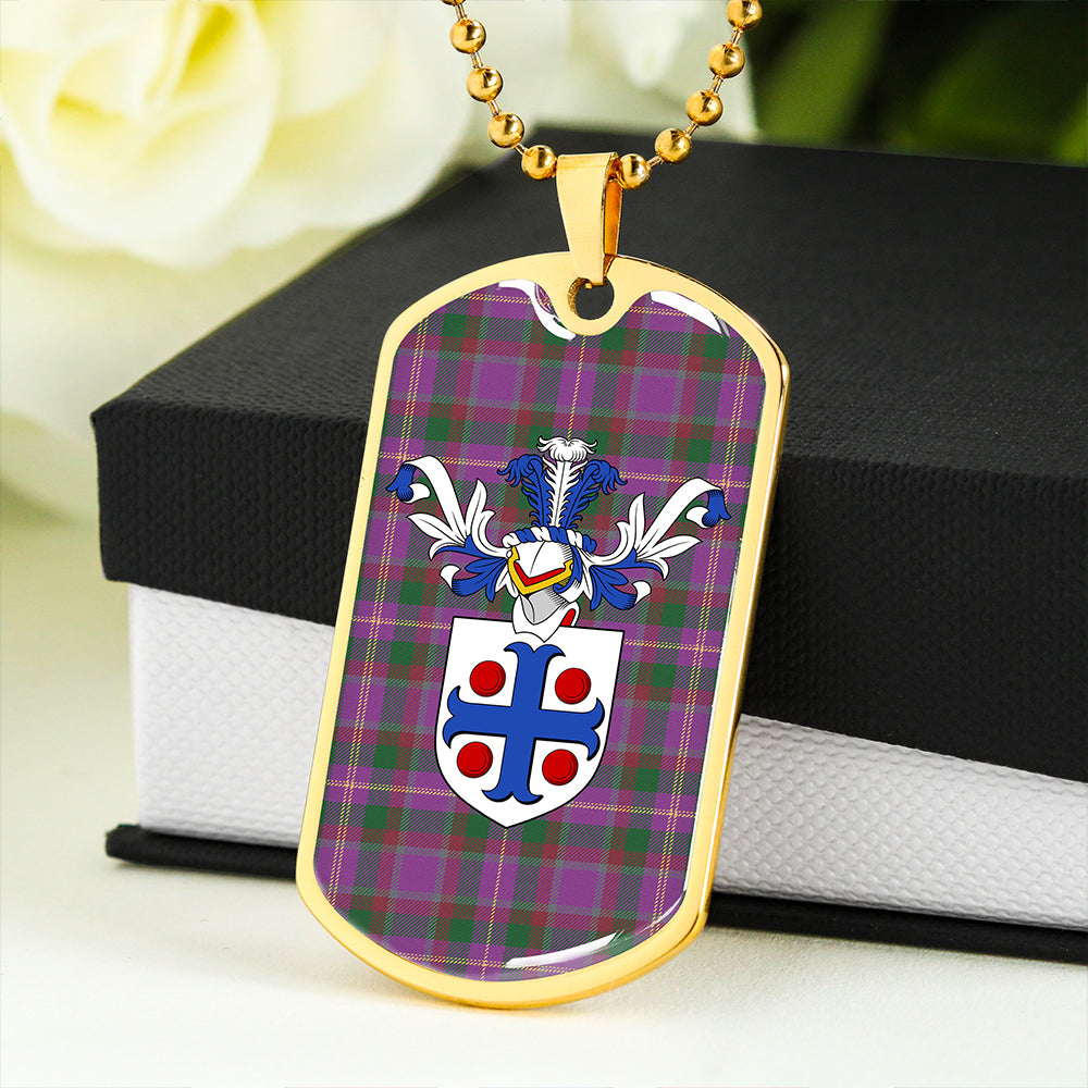 Belfrage (Belfarge) Ancient Clan Badge Classic Tartan Dog Tag Necklace