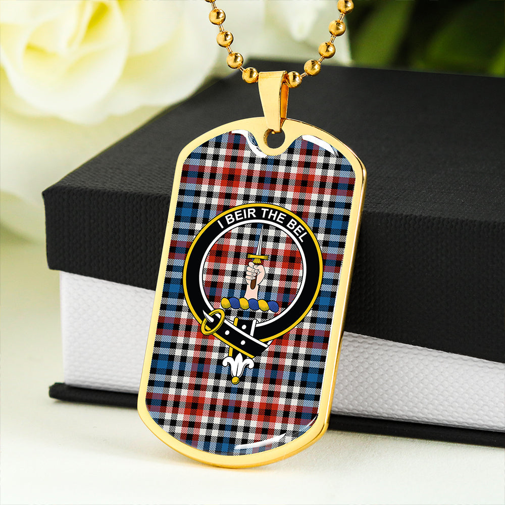 Bell Border (Bell Southern Bell) Ancient Clan Badge Classic Tartan Dog Tag Necklace