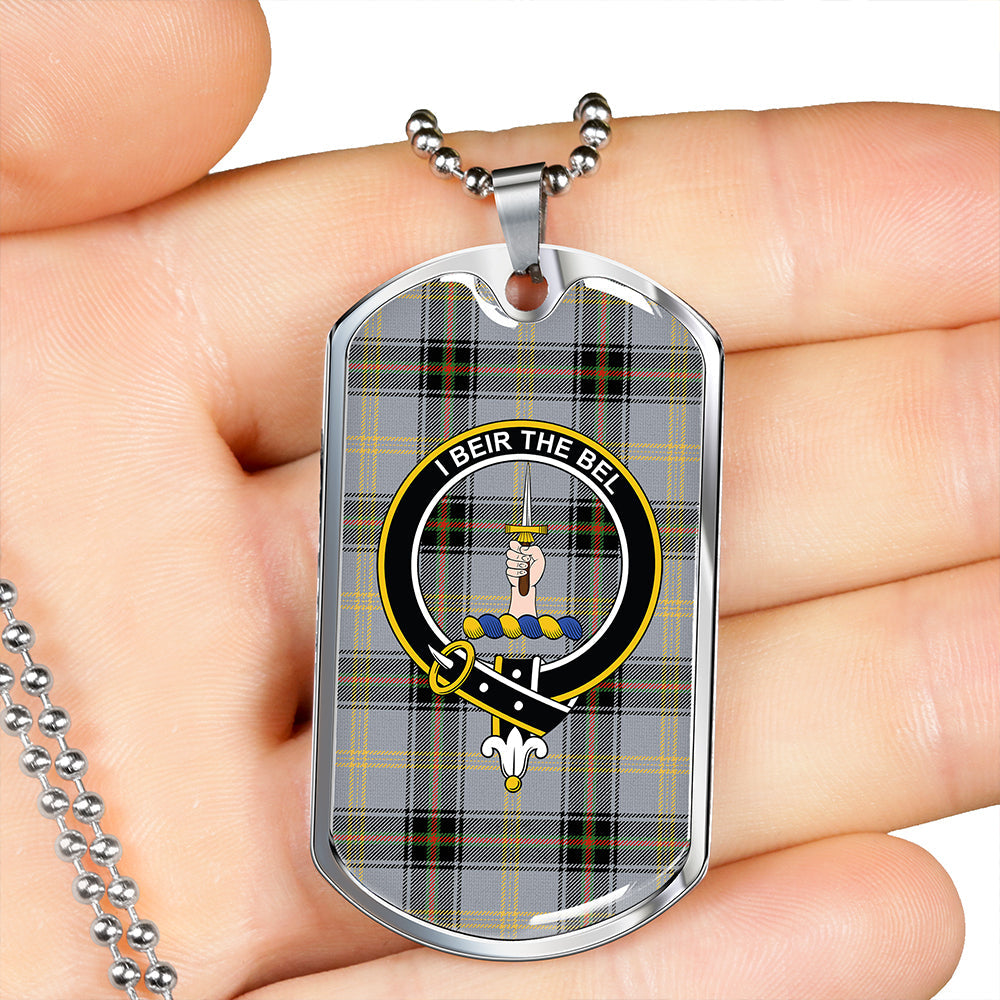 Bell of the Borders Ancient Clan Badge Classic Tartan Dog Tag Necklace