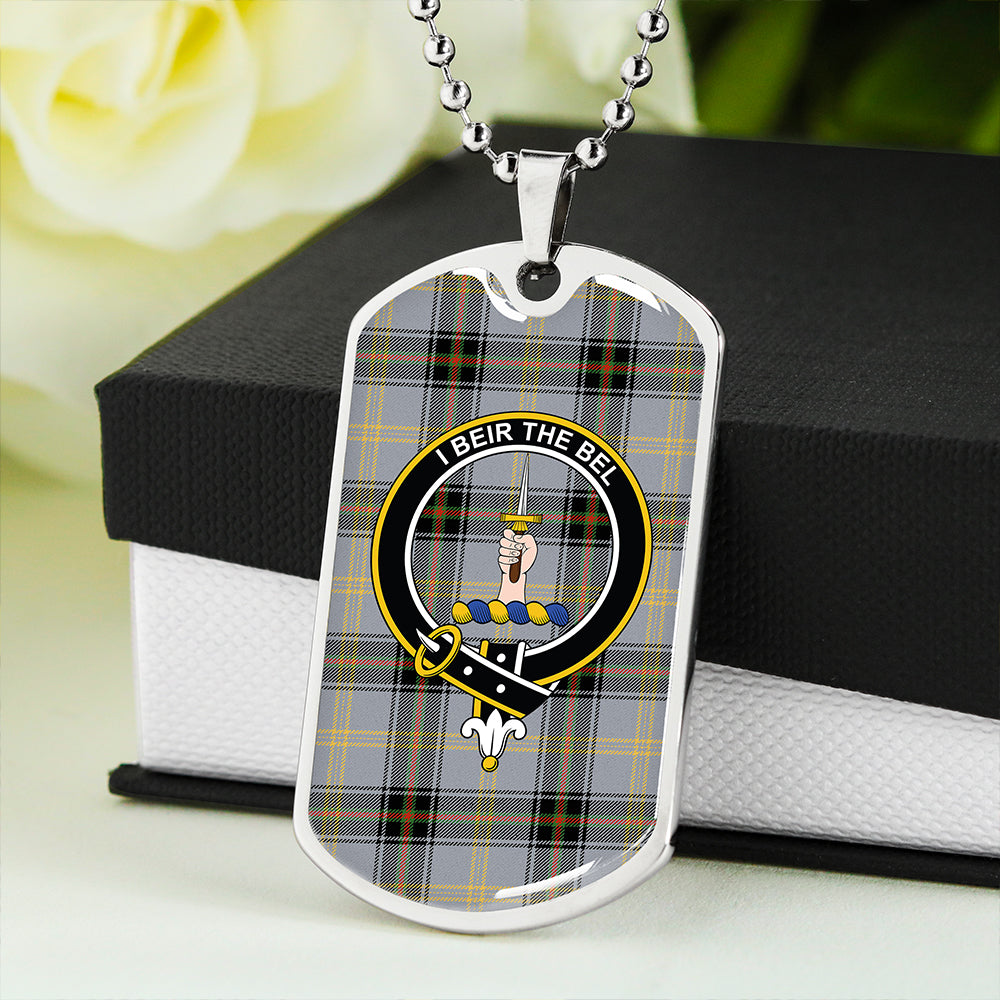 Bell of the Borders Ancient Clan Badge Classic Tartan Dog Tag Necklace