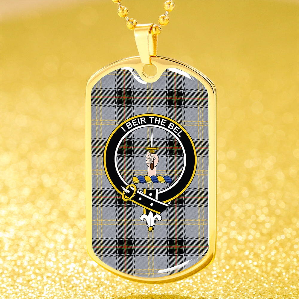Bell of the Borders Ancient Clan Badge Classic Tartan Dog Tag Necklace