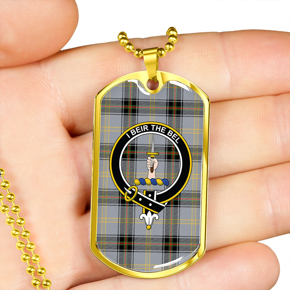 Bell of the Borders Ancient Clan Badge Classic Tartan Dog Tag Necklace