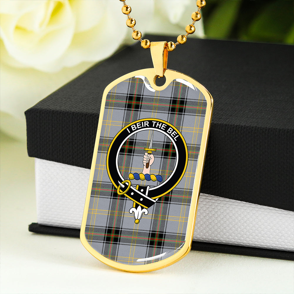 Bell of the Borders Ancient Clan Badge Classic Tartan Dog Tag Necklace