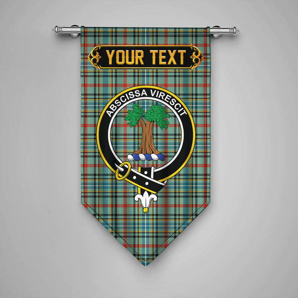 Bisset Tartan Crest Garden Flag