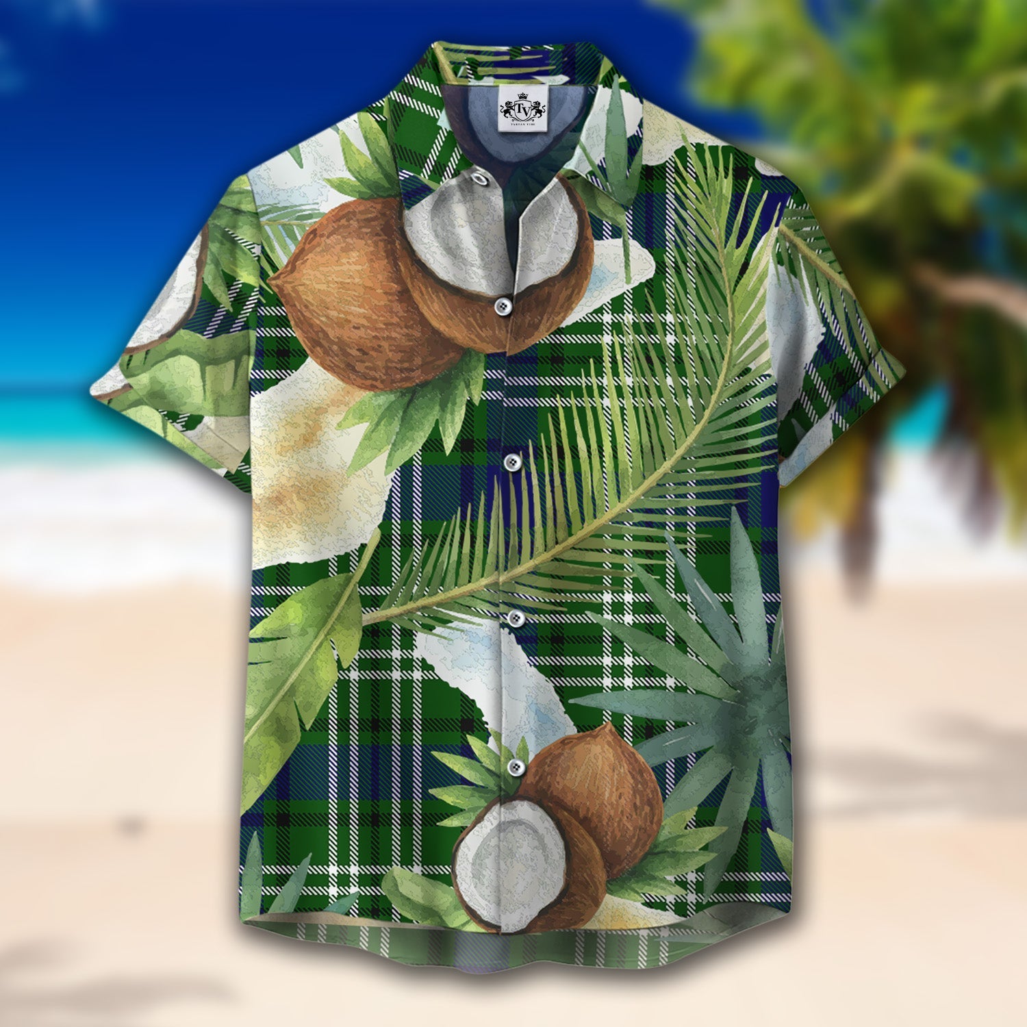 Scottish Tartan Blackadder Clan Hawaiian Shirt Hibiscus - Tropical Garden Style