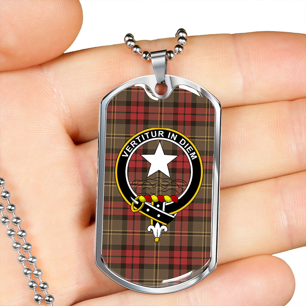 Blackstock Hunting Weathered Clan Badge Classic Tartan Dog Tag Necklace