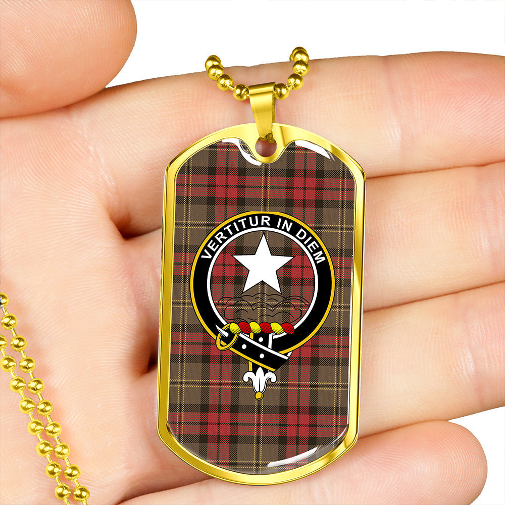 Blackstock Hunting Weathered Clan Badge Classic Tartan Dog Tag Necklace