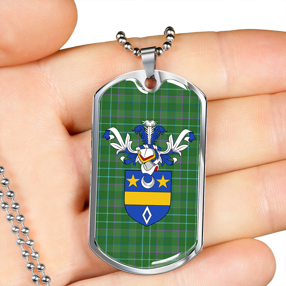 Blackwood Ancient Clan Badge Classic Tartan Dog Tag Necklace