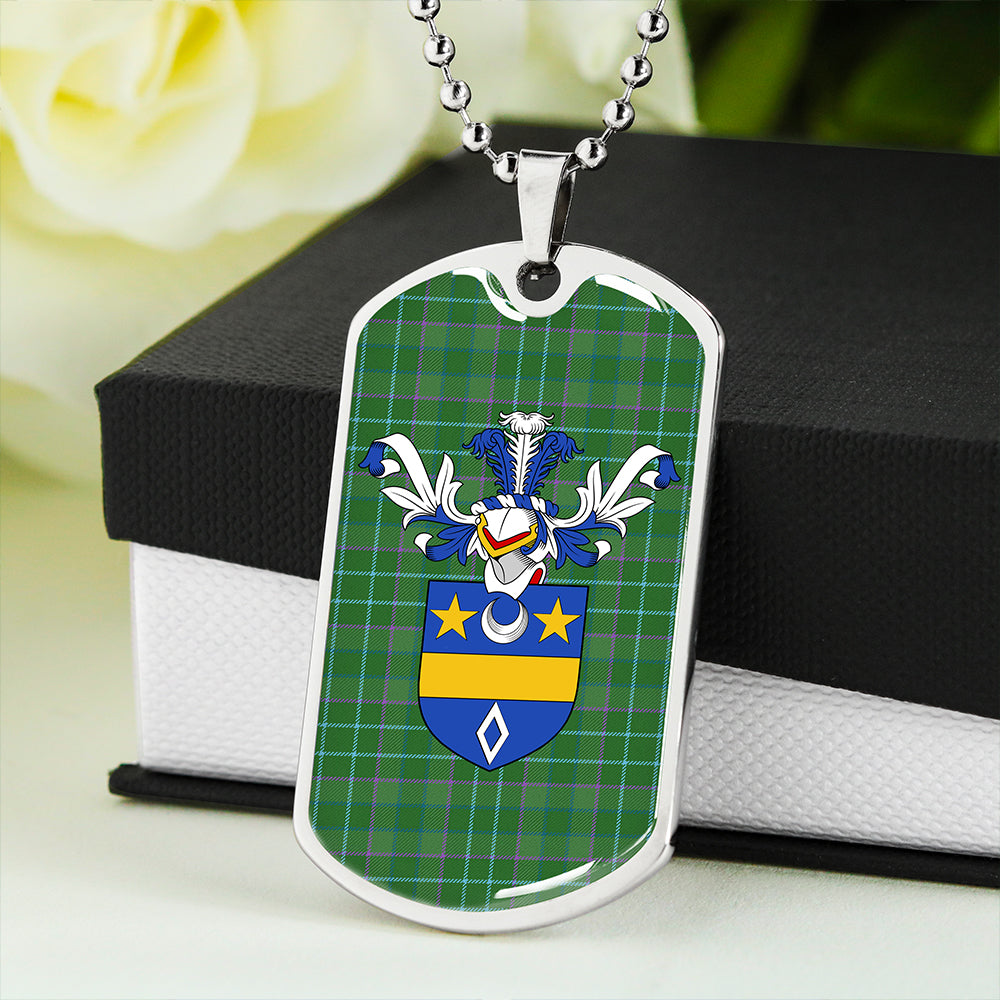 Blackwood Ancient Clan Badge Classic Tartan Dog Tag Necklace