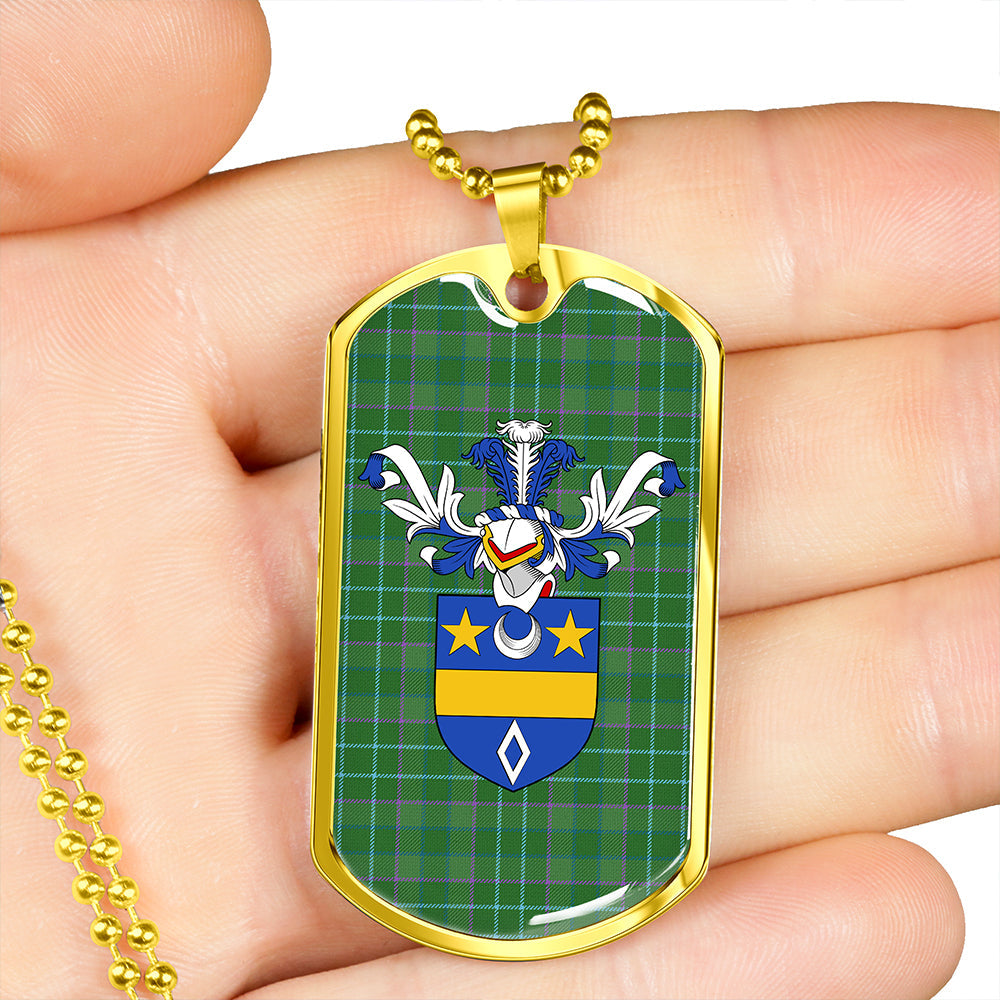 Blackwood Ancient Clan Badge Classic Tartan Dog Tag Necklace