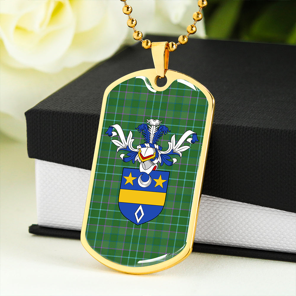 Blackwood Ancient Clan Badge Classic Tartan Dog Tag Necklace