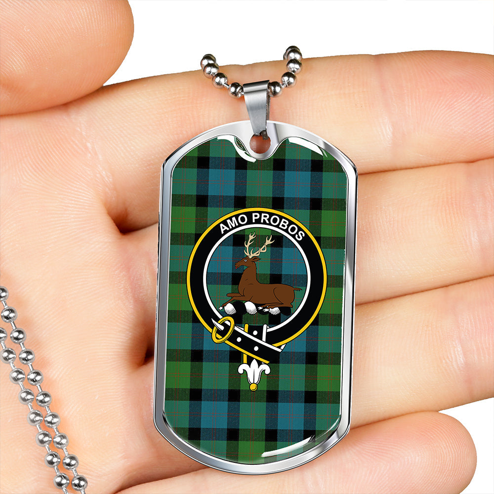 Blair Ancient Clan Badge Classic Tartan Dog Tag Necklace