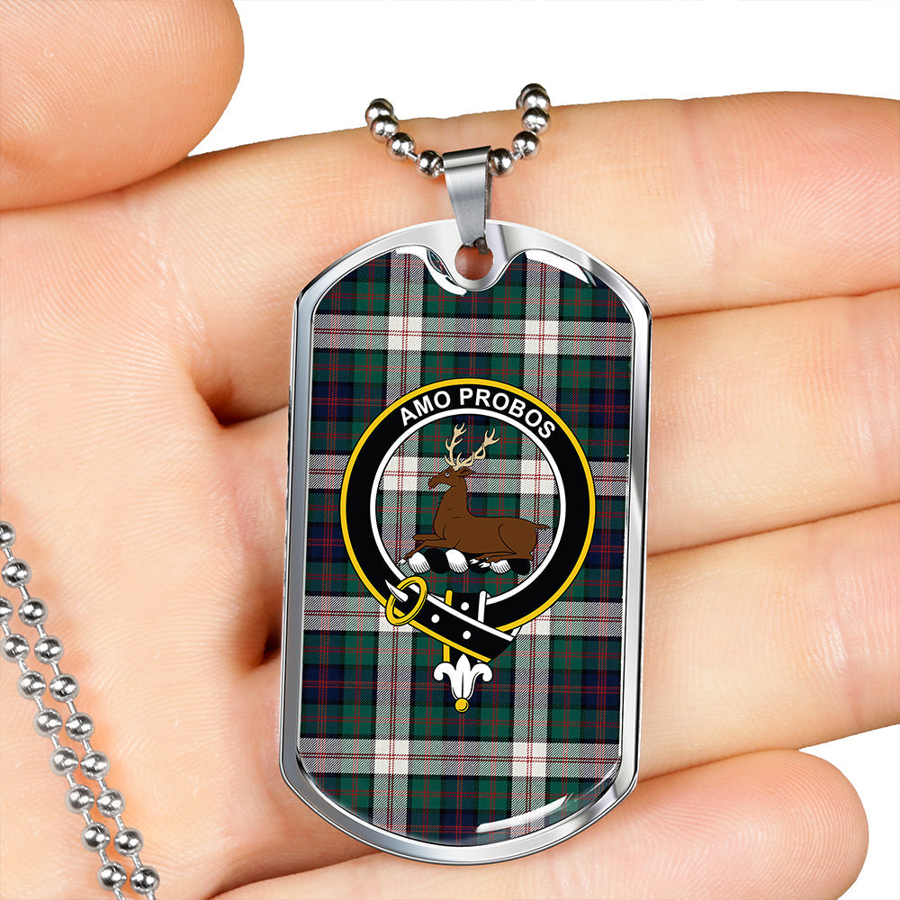 Blair Dress Modern Clan Badge Classic Tartan Dog Tag Necklace