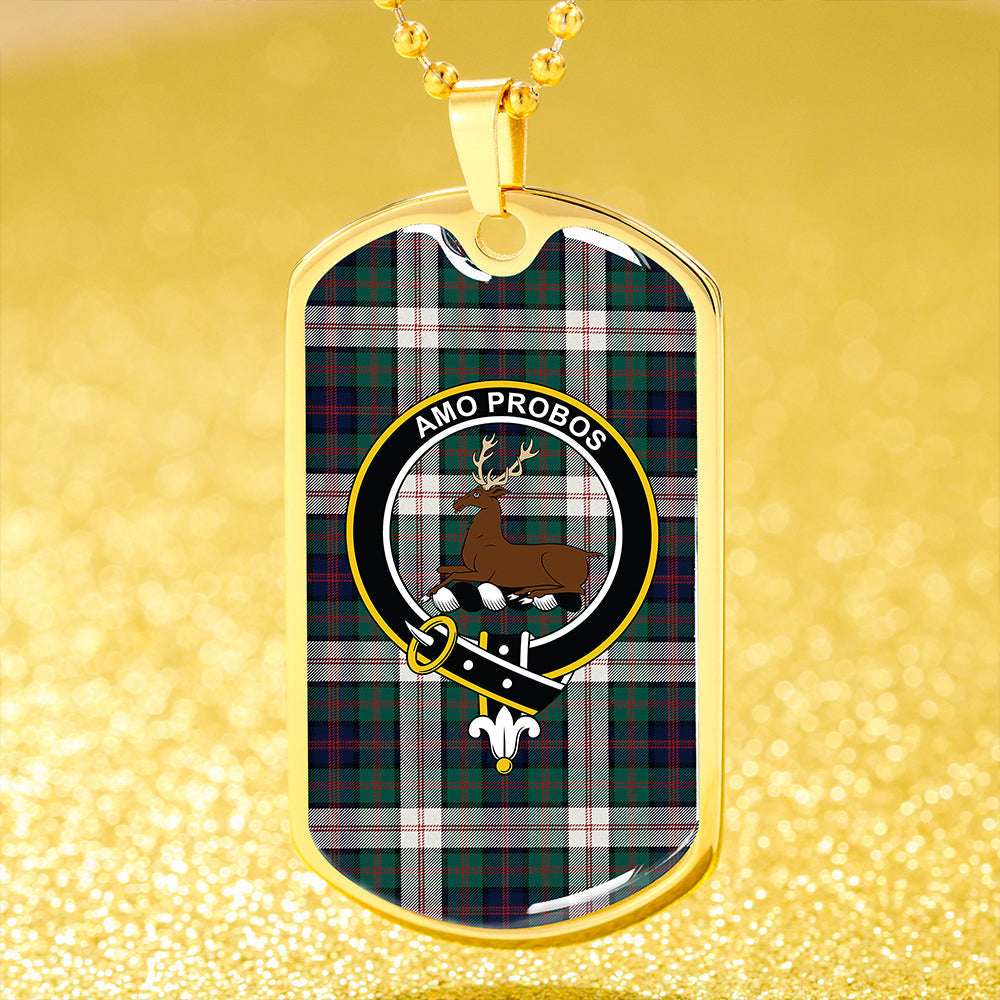 Blair Dress Modern Clan Badge Classic Tartan Dog Tag Necklace