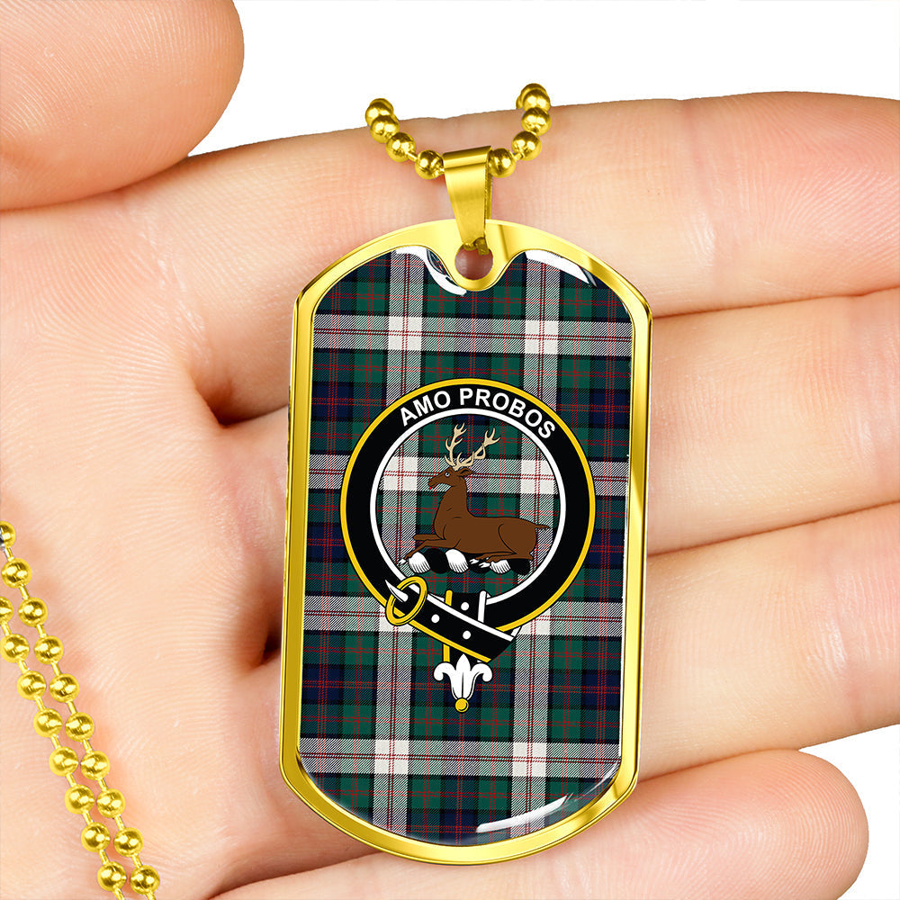 Blair Dress Modern Clan Badge Classic Tartan Dog Tag Necklace