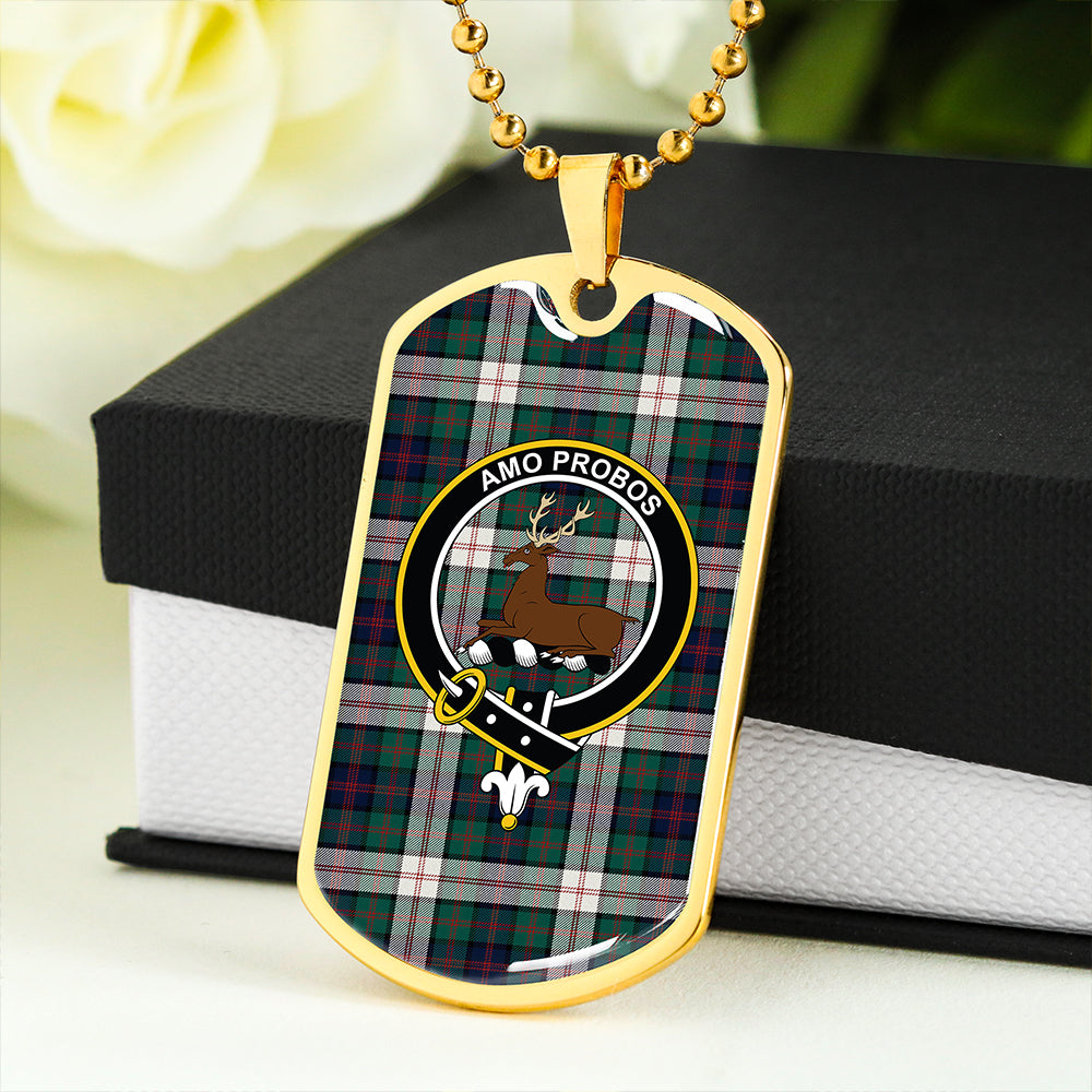 Blair Dress Modern Clan Badge Classic Tartan Dog Tag Necklace