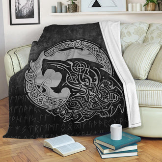 Viking Premium Blanket Fenrir Viking 3D Tattoo Special Version