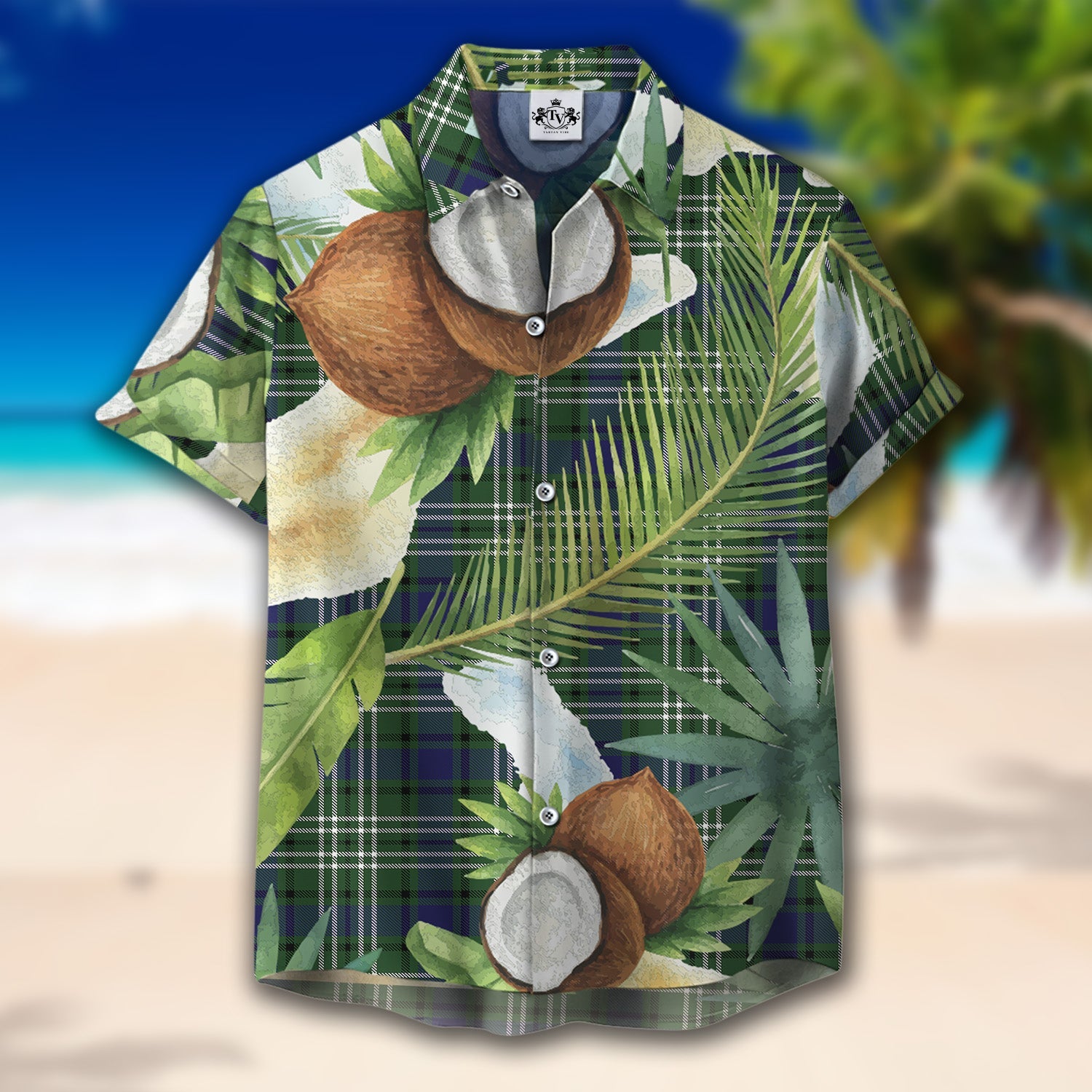 Scottish Tartan Blyth Clan Hawaiian Shirt Hibiscus - Tropical Garden Style