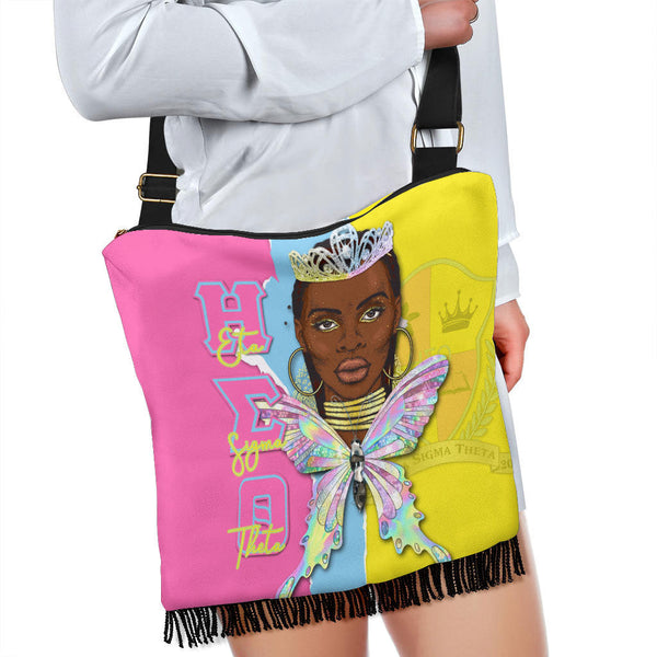Sorority Handbag - Eta Sigma Theta Boho Handbag Queen Style