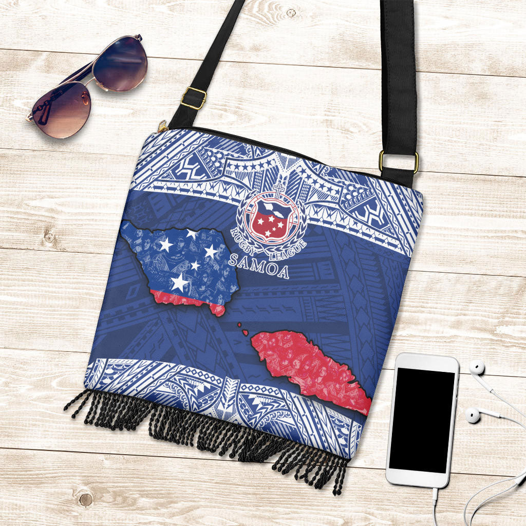 Samoa TOA Rugby Boho Handbag Map Style