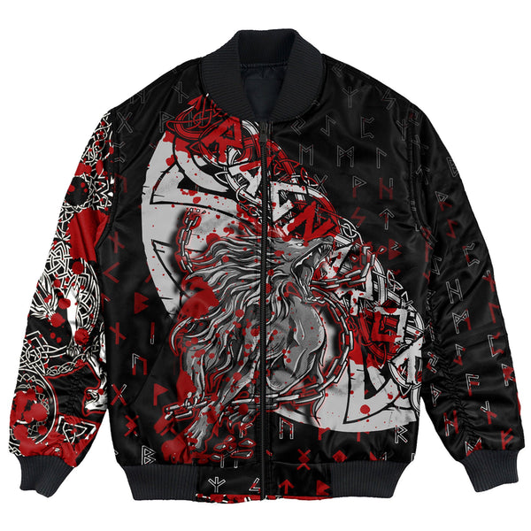 Viking Bomber Jacket Fenrir Blood