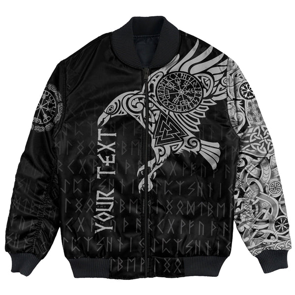 Custom Viking Bomber Jacket The Raven Of Odin Tattoo Special Version