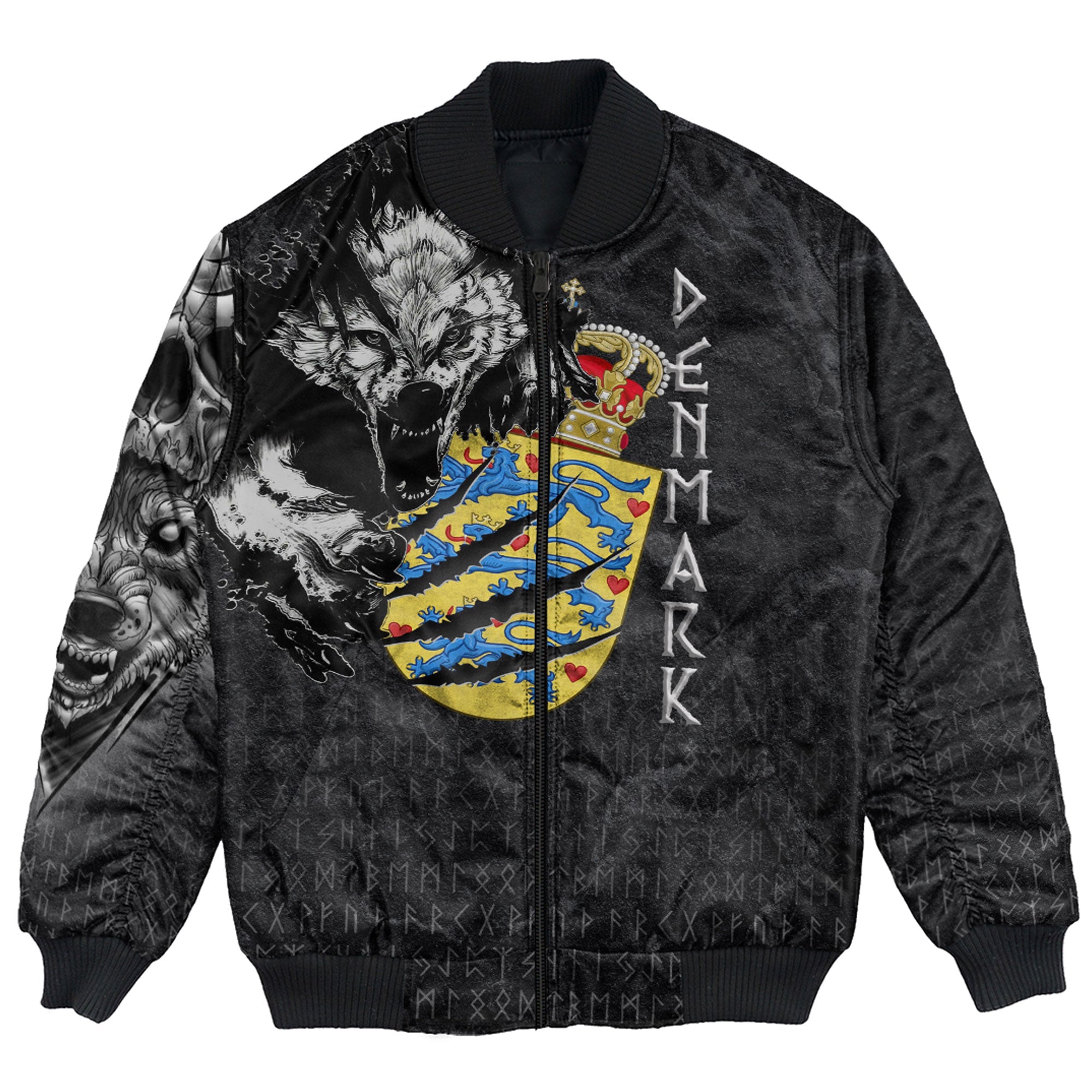 Viking Bomber Jacket Denmark Wolf Style