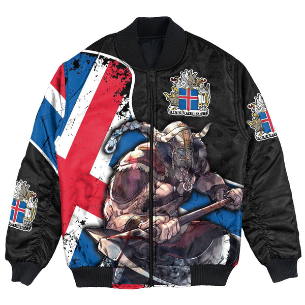 Viking Bomber Jacket Iceland Warriors Brush Style