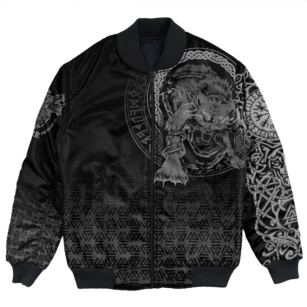 Viking Bomber Jacket Fenrir Norse 3D Tattoo