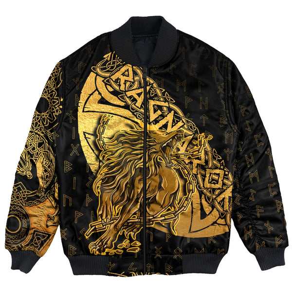 Viking Bomber Jacket Fenrir Gold