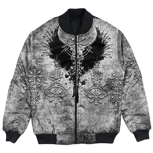 Viking Bomber Jacket Bird Wing Viking Symbol